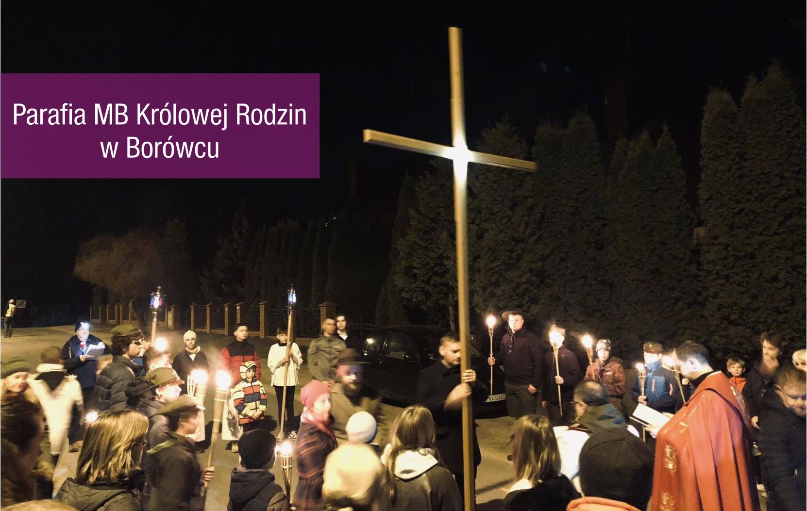 Droga Krzyżowa ulicami Borówca 13.03